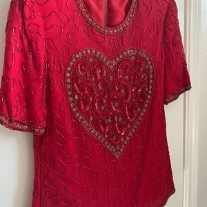 VINTAGE Beaded Top